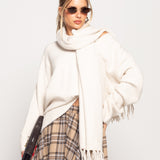 Camisola Ti.Amo De Malha Mistura De Lã Com Echarpe