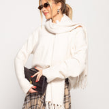 Camisola Ti.Amo De Malha Mistura De Lã Com Echarpe