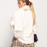 Camisola Ti.Amo De Malha Mistura De Lã Com Echarpe