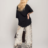 Calça Ti.Amo De Ganga Wide Leg Efeito Desgaste