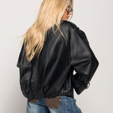 Biker Ti.Amo De Pele Sintética Com Gola Alta