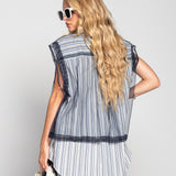 Camisa/Colete Com Rede Sobreposta