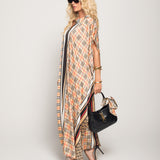 Vestido Com Padrão Motivos Luxuosos