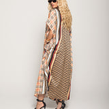 Vestido Com Padrão Motivos Luxuosos