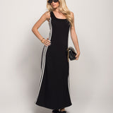 Vestido Ti.Amo Justo Com Lista Tripla