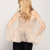 Blusa Ti.Amo Com Tule Sobreposto