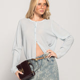 Casaco Cropped Ti.Amo De Malha