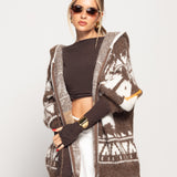 Casaco Ti.Amo De Malha Mistura De Lã Padrão Alpino