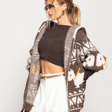 Casaco Ti.Amo De Malha Mistura De Lã Padrão Alpino