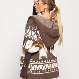 Casaco Ti.Amo De Malha Mistura De Lã Padrão Alpino