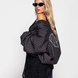 Bomber Ti.Amo Cropped Botões Irreverentes