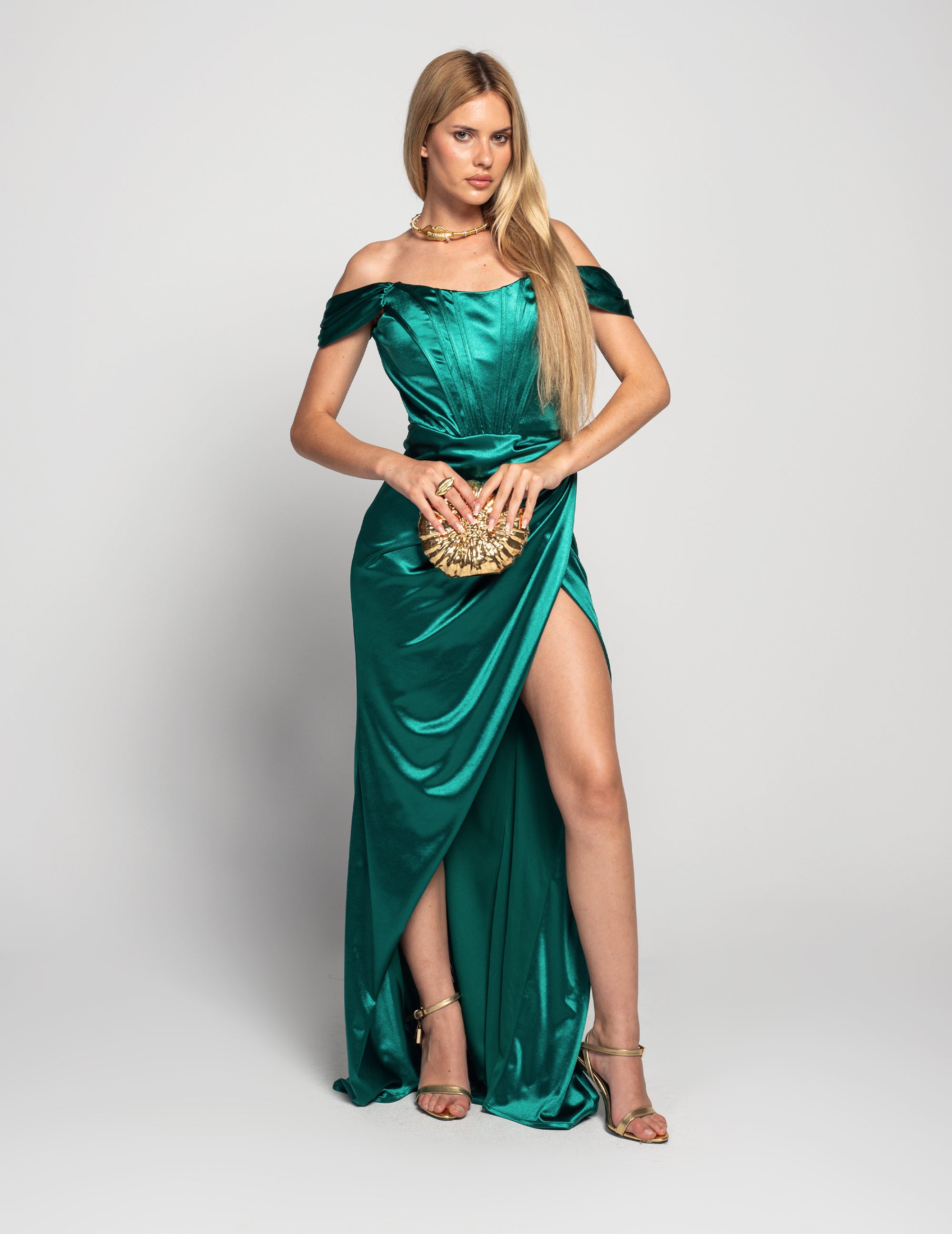 Vestido Ti.Amo Glamour Decote Tipo Corsettry Drapeado Lateral