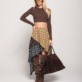 Saia Ti.Amo Assimétrica Patchwork