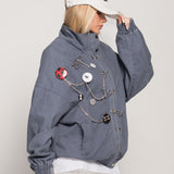 Casaco Ti.Amo De Ganga Alfinetes