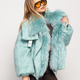 Blusão Ti.Amo Luxury  Pêlo Natural De Raposa E Penas De Pato