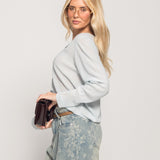 Casaco Cropped Ti.Amo De Malha