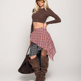 Saia Ti.Amo Assimétrica Patchwork