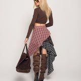 Saia Ti.Amo Assimétrica Patchwork