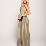 Vestido Ti.Amo Longo Risca Diplomática Decote Glamour