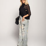 Calça Ti.Amo De Ganga Wide Leg Motivos Dog