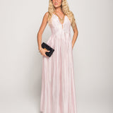 Vestido Ti.Amo Longo Risca Diplomática Decote Glamour