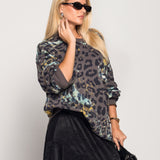 Sweat Ti.Amo Leo Print Multicolor