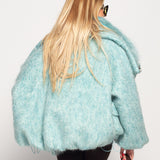 Blusão Ti.Amo Luxury  Pêlo Natural De Raposa E Penas De Pato