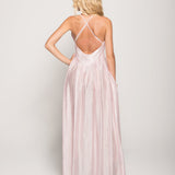 Vestido Ti.Amo Longo Risca Diplomática Decote Glamour