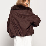 Blusão Ti.Amo Acolchoado Com Pêlo Natural Raposa Na Gola