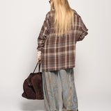 Calça Ti.Amo De Ganga Wide Leg Efeito Invertido E Enferrujado