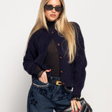 Casaco Ti.Amo De Malha Relevo Entrelaçado