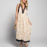 Vestido Ti.Amo Estampado Floral Faixas Guipura