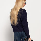 Casaco Ti.Amo De Malha Relevo Entrelaçado