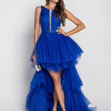 Vestido Glamour Barra Strass Tule Glitter