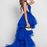 Vestido Glamour Barra Strass Tule Glitter