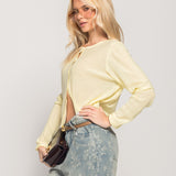 Casaco Cropped Ti.Amo De Malha