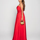Vestido Glamour Decote Drapeado Tipo Nó