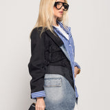 Blazer Ti.Amo Oversize Mistura De Tecidos