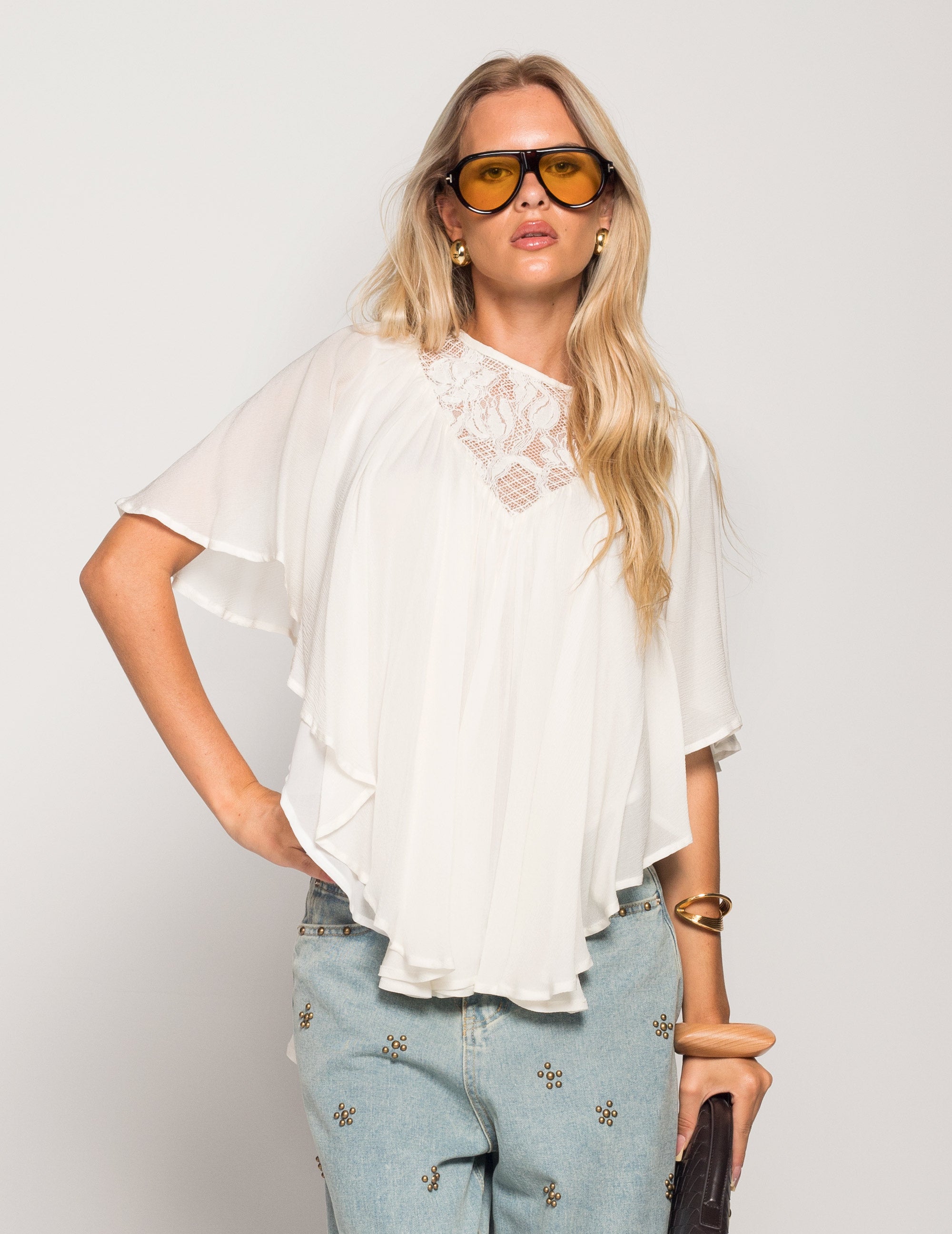 Blusa Ti.Amo Decote Em Guipura