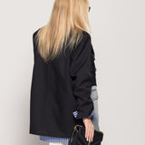 Blazer Ti.Amo Oversize Mistura De Tecidos