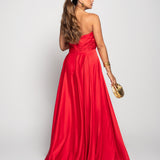 Vestido Glamour Decote Drapeado Tipo Nó