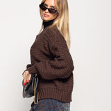 Casaco Ti.Amo De Malha Efeito Entrelaçado