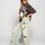 Calça Ti.Amo Ganga Com Rasgos Guipura