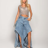 Calça Ti.Amo De Ganga Aberturas Laterais Em Onda