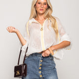 Bomber Ti.Amo De Guipura Transparente
