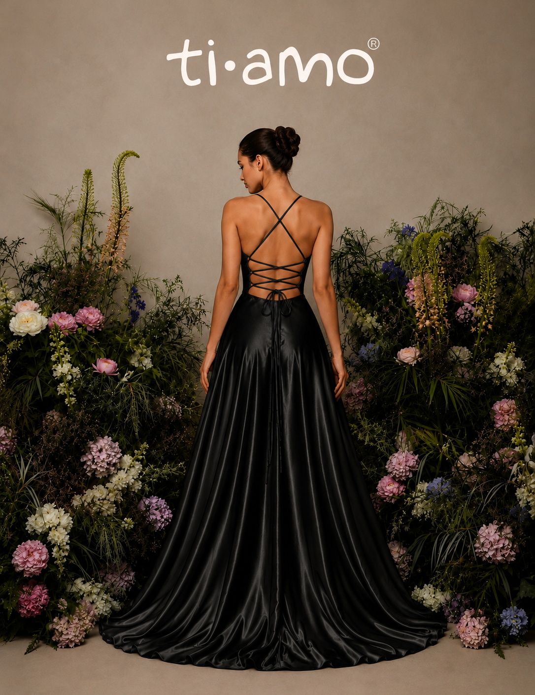 Glamour Dress with Side Slit and Ties