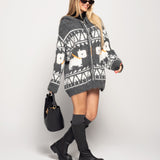 Casaco Ti.Amo De Malha Mistura De Lã Padrão Alpino