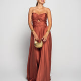 Vestido Glamour Decote Drapeado Tipo Nó