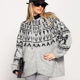 Casaco Ti.Amo De Malha Com Padrão Natalício