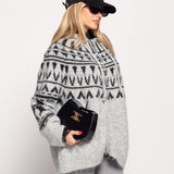 Casaco Ti.Amo De Malha Com Padrão Natalício